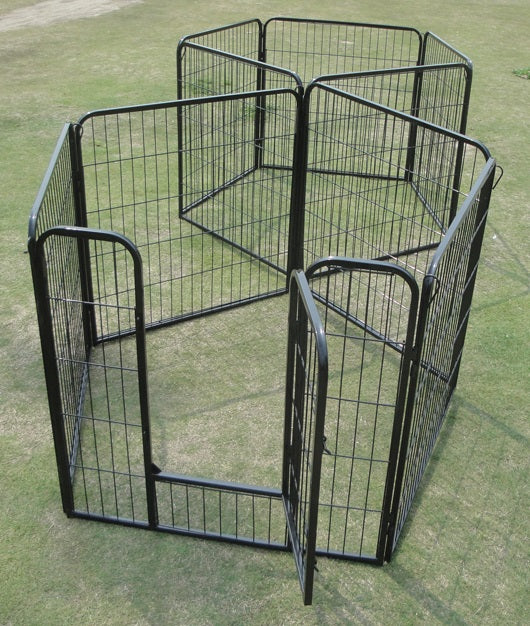 10 x 800 Tall Panel Pet Exercise Pen Enclosure with tall panels and barn door access, suitable for various pet sizes.