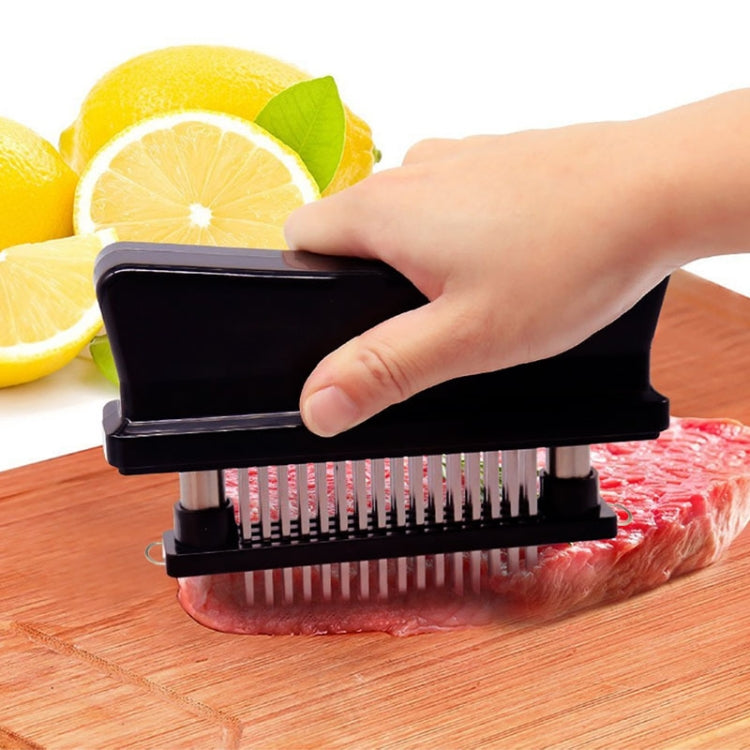 10B48 Tenderizer Pin Meat Looser with 48 stainless steel pins and protective cover, designed for easy meat preparation.