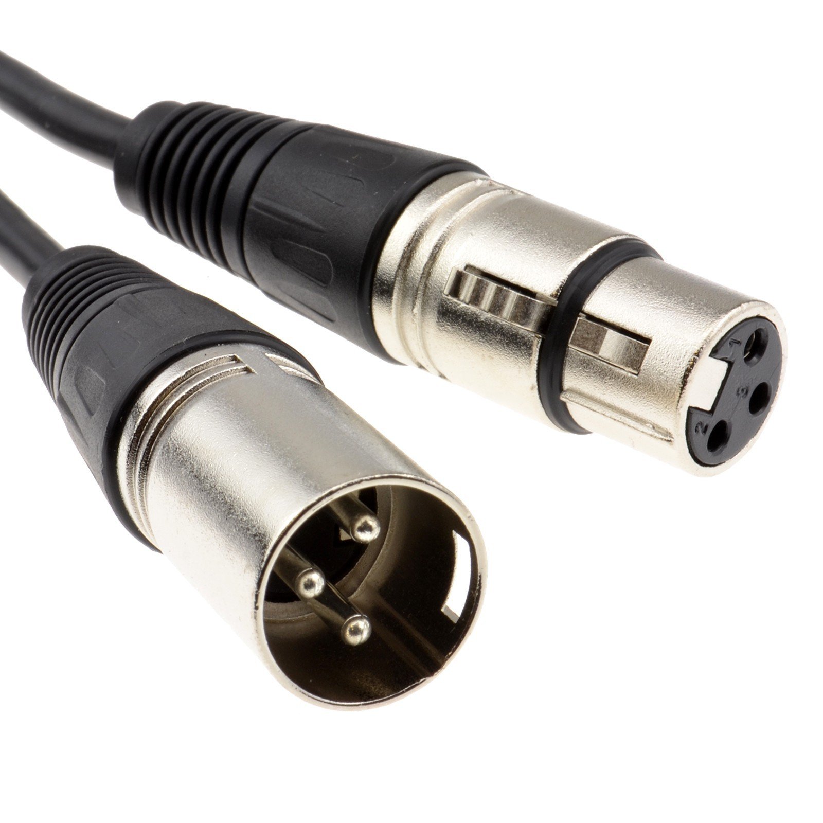 10M balanced XLR male/female audio cable featuring Canare Star Quad shielding and Neutrik NC3 series connectors.