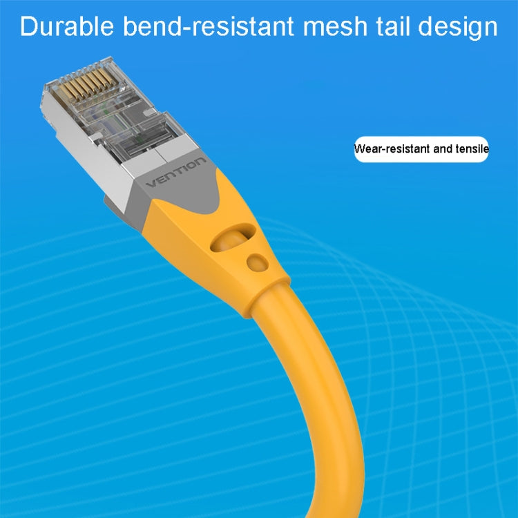 10m CAT6 Gigabit Ethernet Double Shielded Cable with RJ-45 connectors, showcasing its durable design and flexibility.