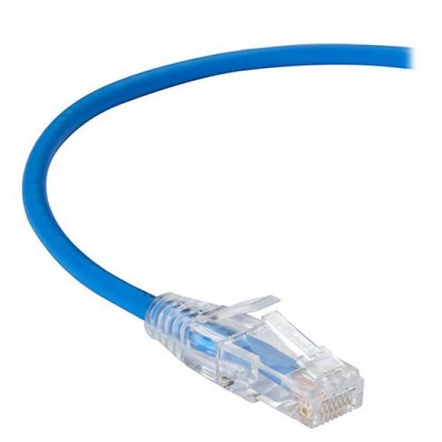 10m Cat6 LSZH UTP patch cord with gold contacts and durable boot, designed for high-performance networking.