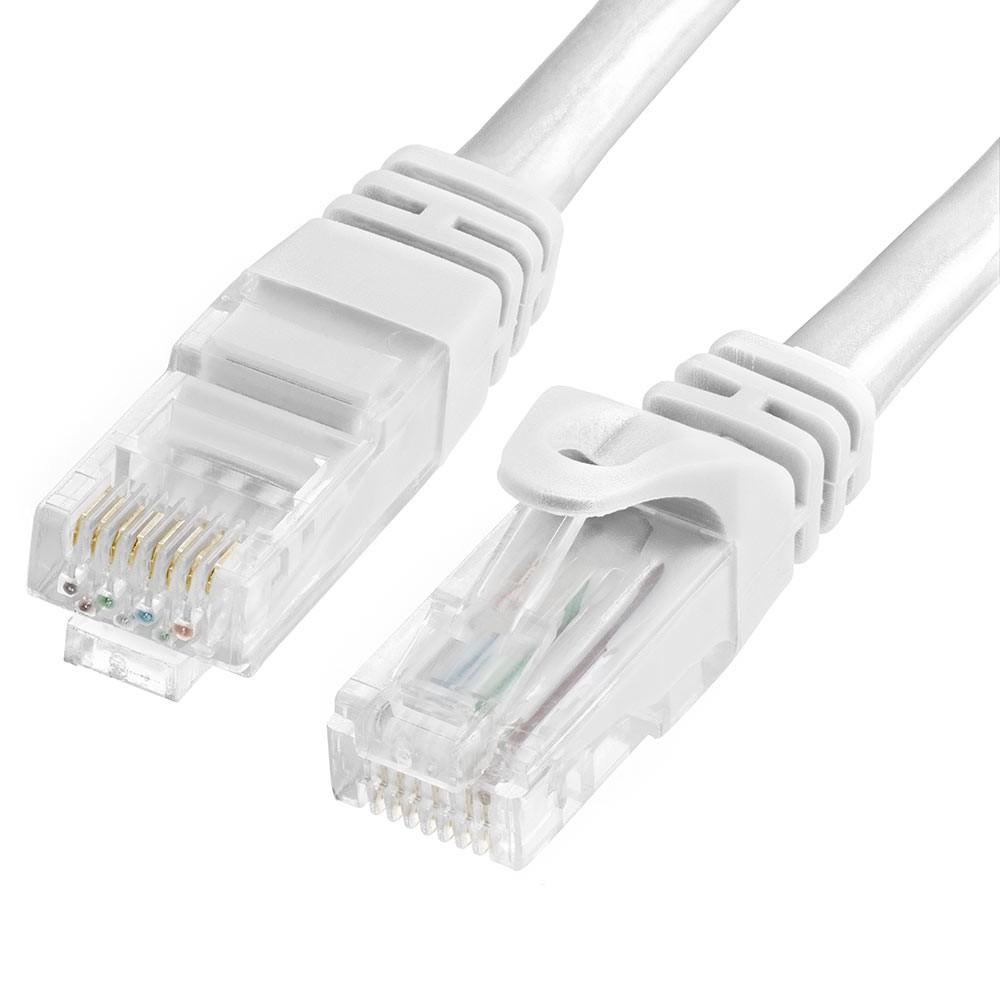 10M Cat6 White Network Cable with solid copper construction for high-speed connectivity.