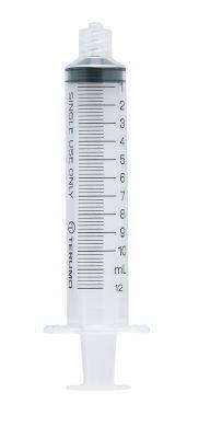 10ml Luer lock syringe with needle for ink refilling, individually packaged.