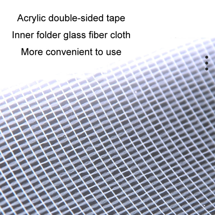 10 pieces of 20mm x 1m strong nano-grid carpet fixing double-sided tape, showcasing its transparent and durable design.