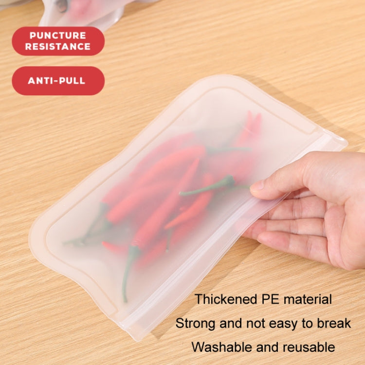 10pcs EVA Refrigerator Reusable Food Airtight Preservation Bags in various sizes, showcasing their durability and airtight sealing features.