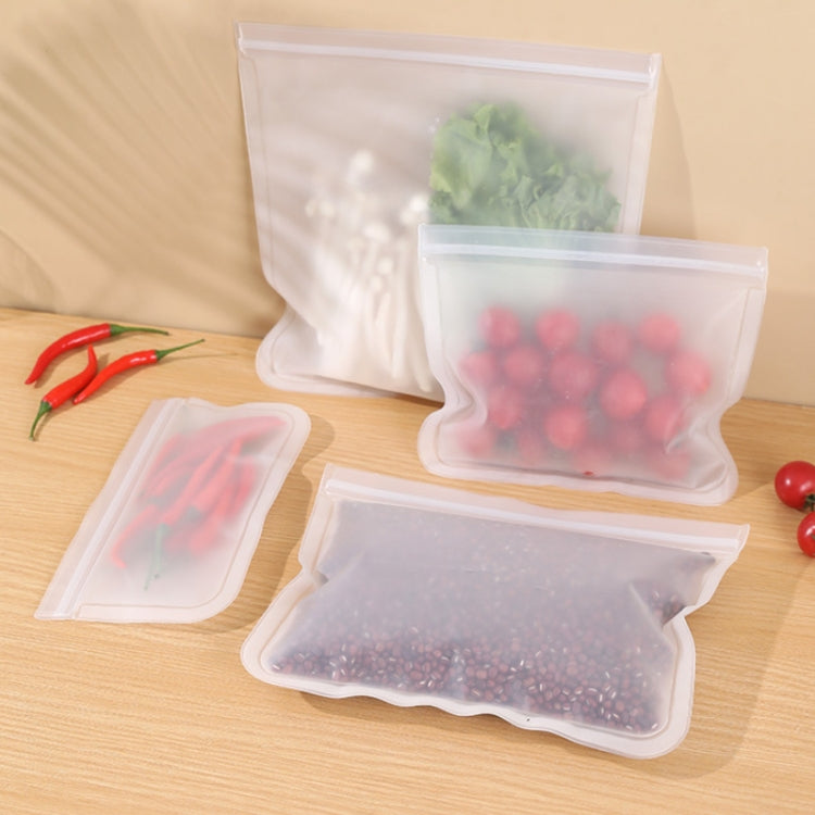 10pcs EVA Refrigerator Reusable Food Airtight Preservation Bags in various sizes, showcasing their durability and airtight sealing features.