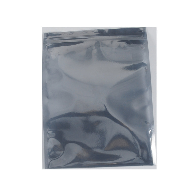 A pack of 100 anti-static shielding bags, each measuring 13x18cm, designed for hard disk insulation and protection against static electricity.