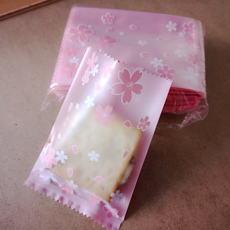 100pcs pack of 7x10cm frosted baking bags, ideal for packaging snacks like candies and cookies.