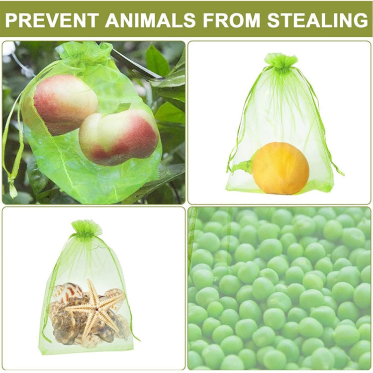 100pcs Fruit Protection Bag made of breathable gauze, designed to protect fruits from insects and birds while allowing sunlight and air.