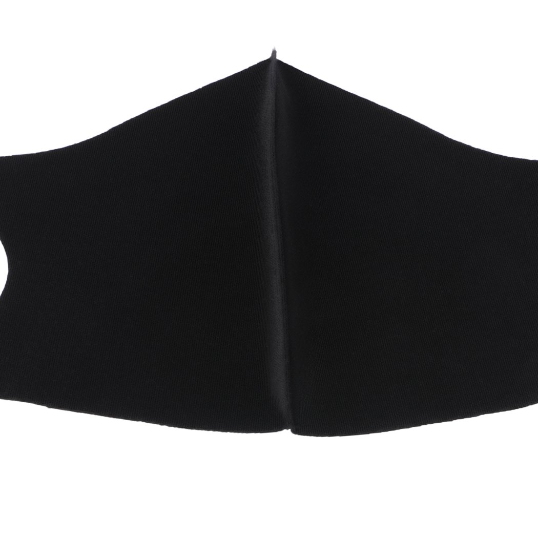 A set of 10 reusable face masks in black, made from high-quality polyester and spandex, designed for comfort and effective filtration.