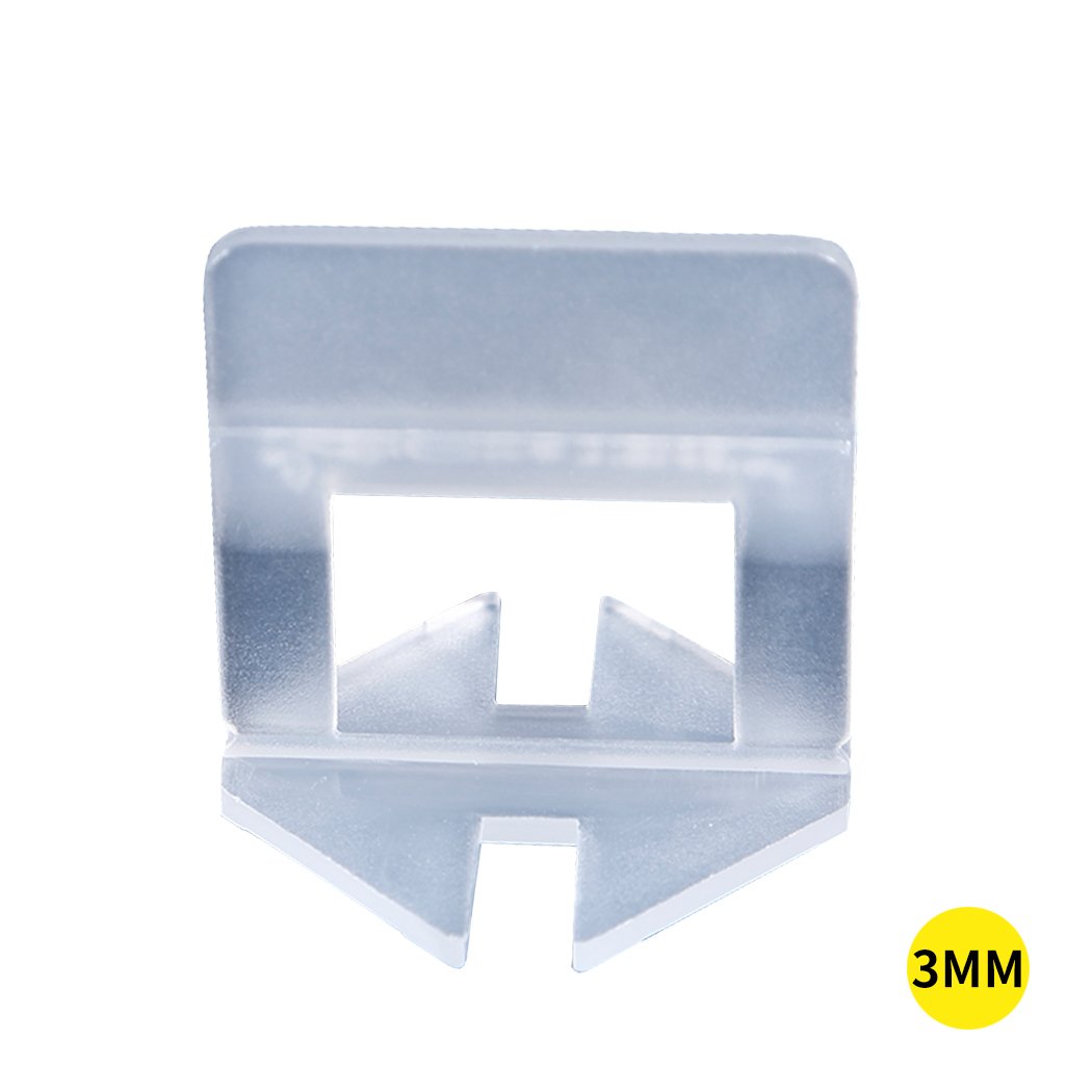 1000x 3MM Tile Leveling System Clips in white, designed for precise tile alignment and installation efficiency.