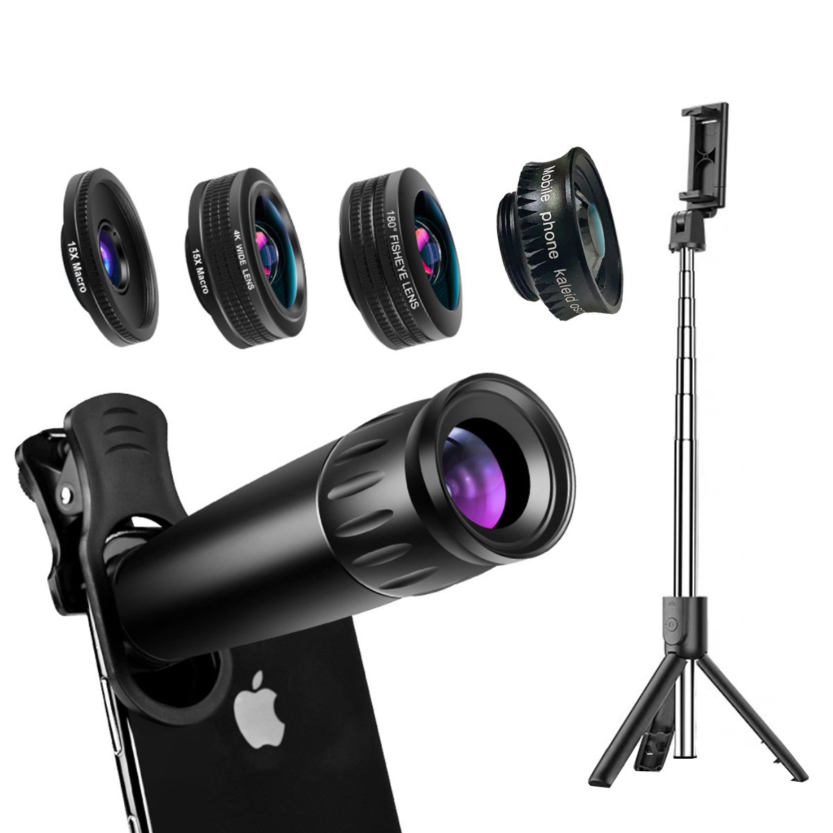 12 in 1 4K Photography Bundle showcasing various lenses and accessories for enhanced photography.