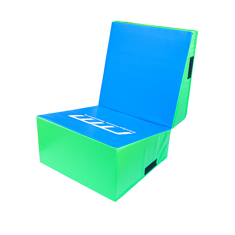 120x60x35cm Foldable Soft Incline Gymnastics Mat in blue and green, ideal for yoga and gymnastics training.