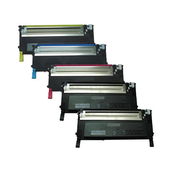 1230 Series Generic Toner Set PLUS Extra Black featuring five premium cartridges for high-quality printing.