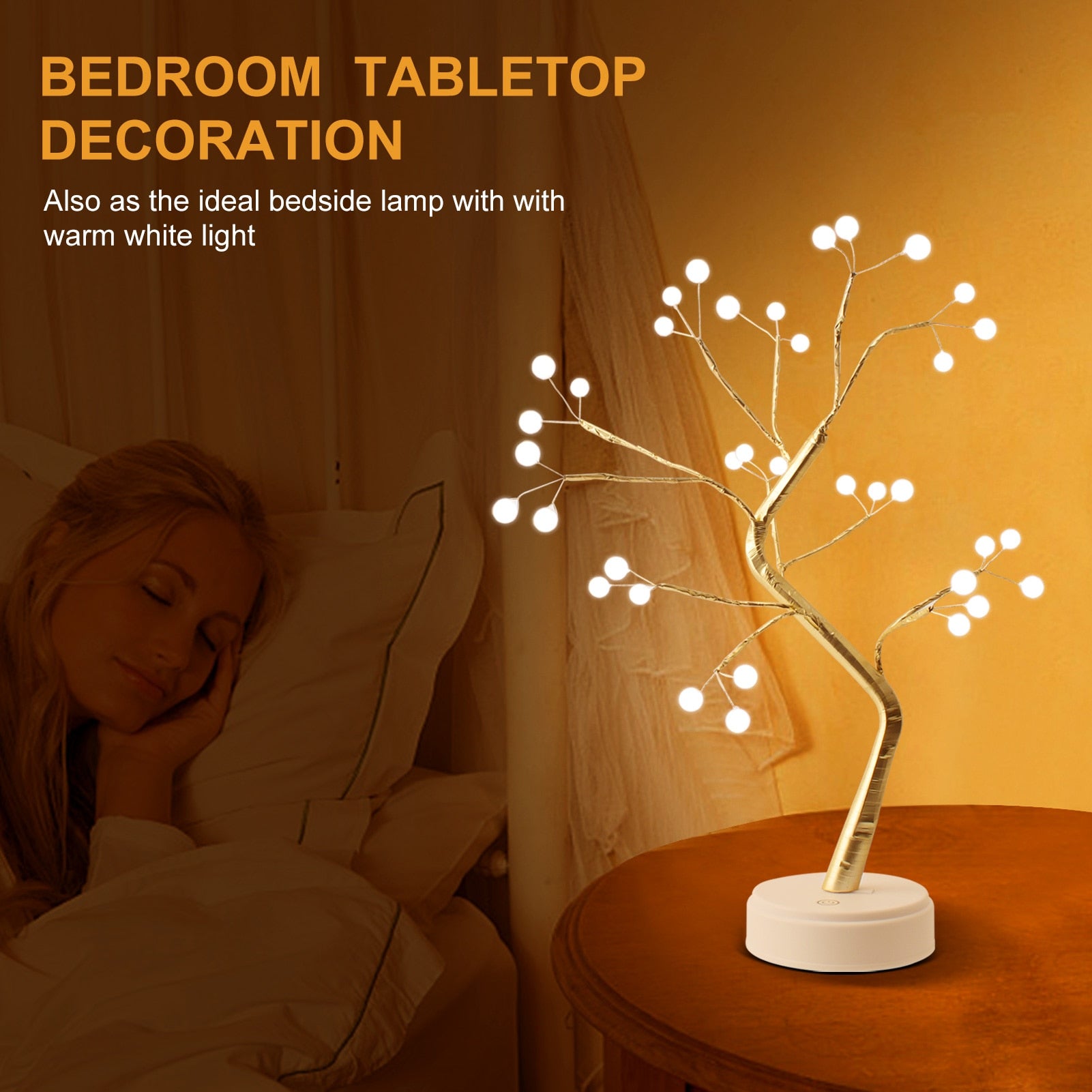 144/108 LED Night Lamp shaped like a Christmas tree, featuring copper wire fairy lights, ideal for bedroom and holiday decor.