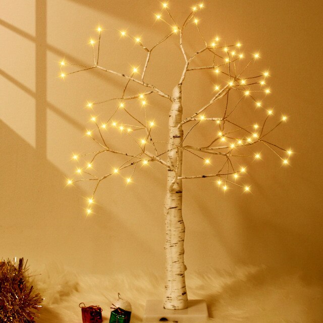 144/108 LED Night Lamp shaped like a Christmas tree, featuring copper wire fairy lights, ideal for bedroom and holiday decor.