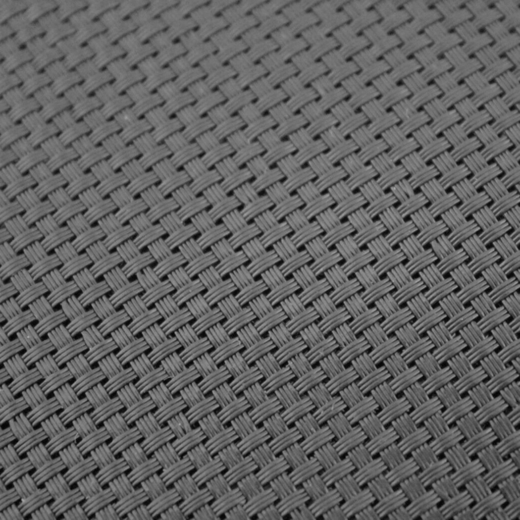 15 FT Kids Trampoline Pad Replacement Mat in black, showcasing its smooth surface and reinforced stitching edges.