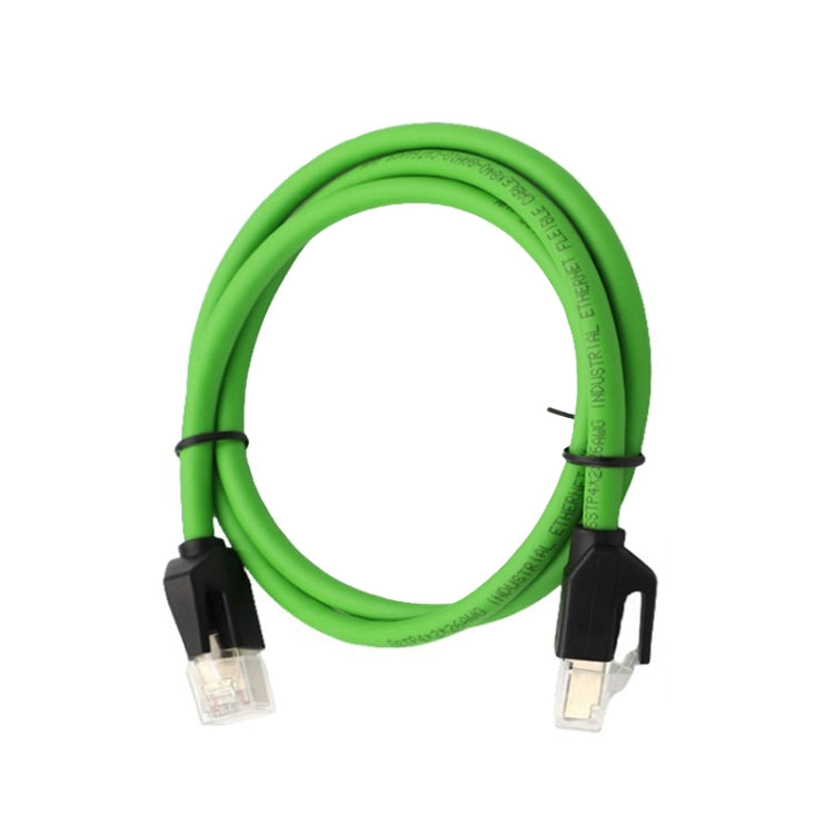 15m CAT6 Double Shielded Gigabit Industrial Cable with RJ-45 connector, showcasing its robust design and double shielding.