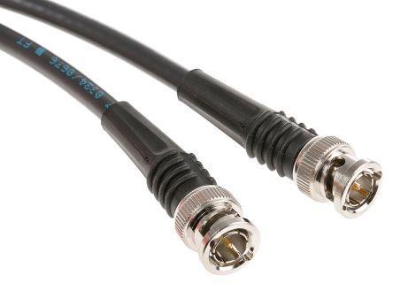 1.5m RG59 BNC-BNC video cable with BNC Male-Male connectors, showcasing rugged and durable construction.