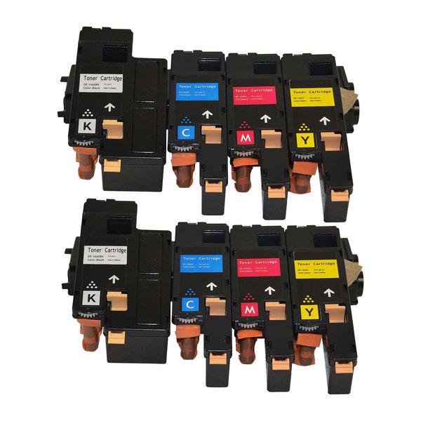 1660 1660W Series Generic Toner Set X 2 featuring black, cyan, magenta, and yellow cartridges for Dell printers.