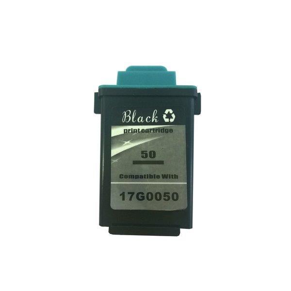 17G0050 #50 remanufactured inkjet cartridge for Lexmark printers, showcasing its sleek design and quality build.