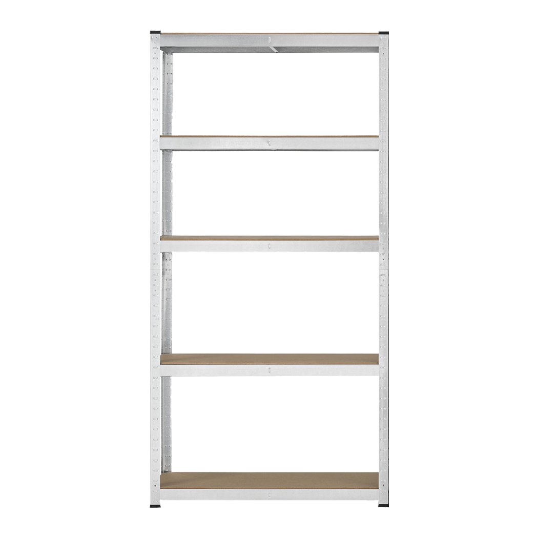 1.7M Metal Shelving Racking with 5 tiers, adjustable height, and sturdy MDF boards, ideal for garage storage.