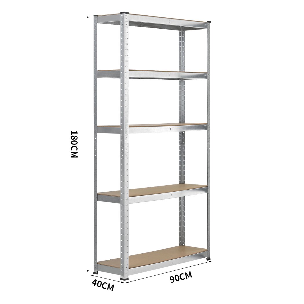 1.8x0.9M Warehouse Shelving Racking Steel Pallet Garage Shelves showcasing a sturdy metal frame with MDF boards, ideal for heavy storage.