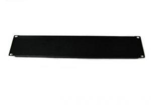 19 Inch Blanking Panel 2RU designed for server racks, featuring a sleek black finish and durable construction.