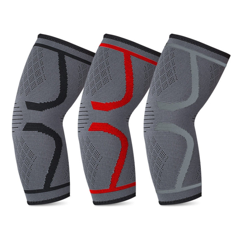 A pair of breathable sports elbow protective gear made from knitted fabric, designed for comfort and support during workouts.