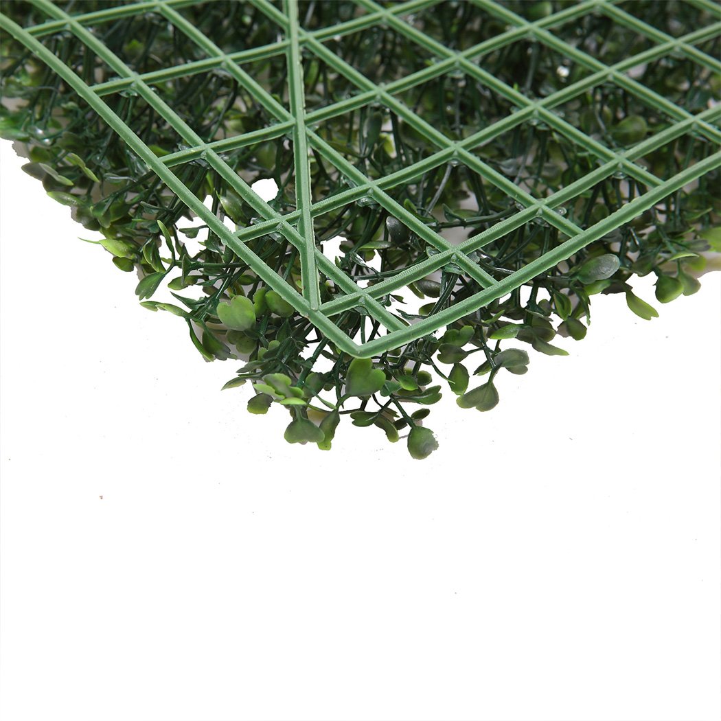 Artificial Boxwood Hedge panel showcasing lush green foliage, ideal for vertical gardens and decorative fencing.