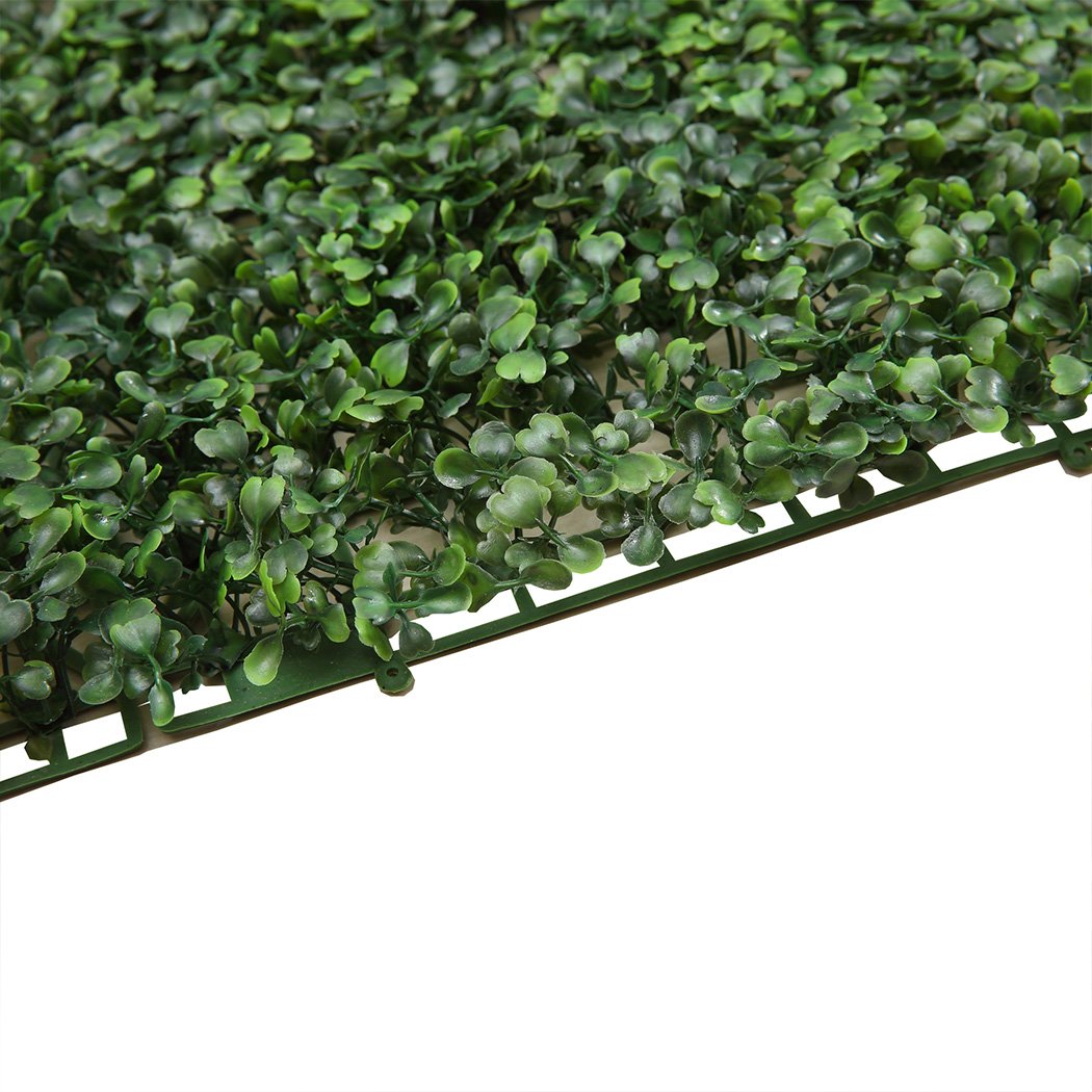 Artificial Boxwood Hedge panel showcasing lush green foliage, ideal for vertical gardens and decorative fencing.