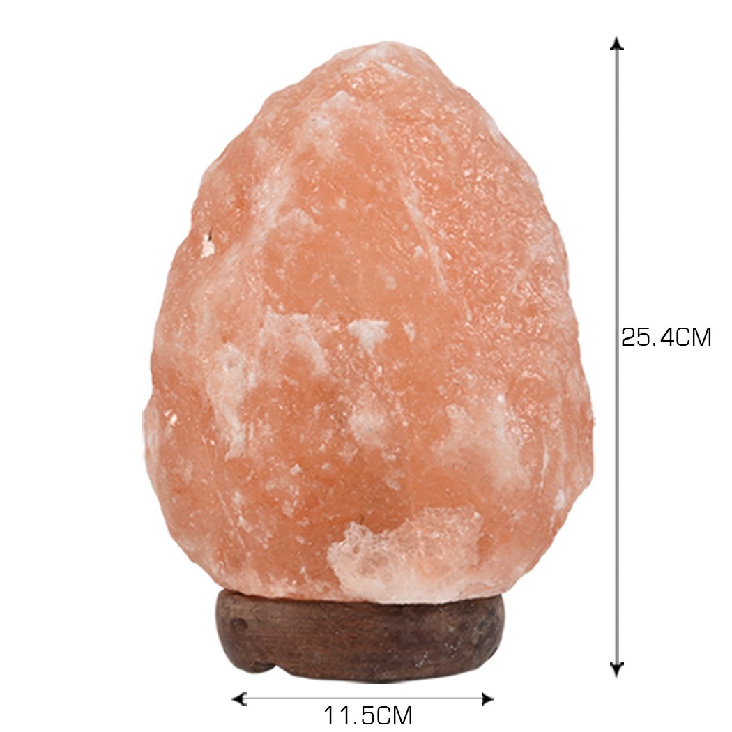 Two Himalayan salt lamps with natural light dimmers, showcasing their warm glow and natural rock crystal texture.