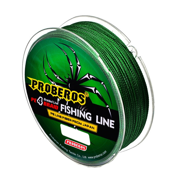 Two spools of PROBEROS 4 Edited 100M Strong Horse Fish Line in various strengths, showcasing its durable PE material and smooth texture.