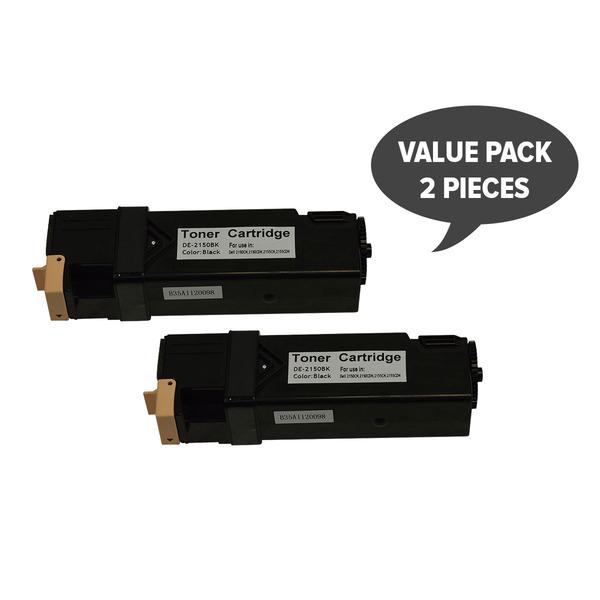 Two premium generic black toner cartridges for laser printers, designed for high-quality printing.