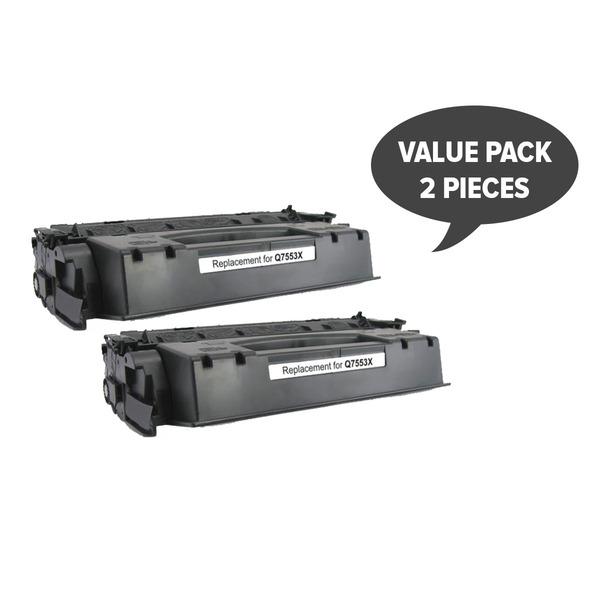 Two premium generic laser toner cartridges compatible with HP #53X and #49X, designed for high-quality printing.