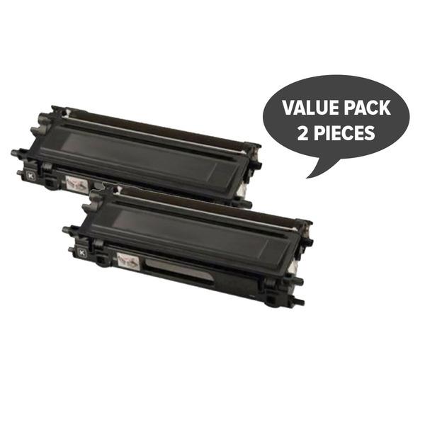 Two TN-240BK Premium Generic Toner cartridges, designed for high-quality printing, showcasing their sleek design and compatibility.