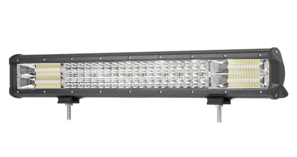 20 inch Philips LED Light Bar with quad row combo beam, showcasing durable construction and adjustable mounting brackets.