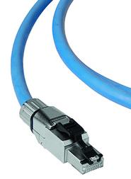 20M Cat6 IP20 RJ45-RJ45 Ethernet cable with rugged boot and gold contacts, ideal for high-speed networking.