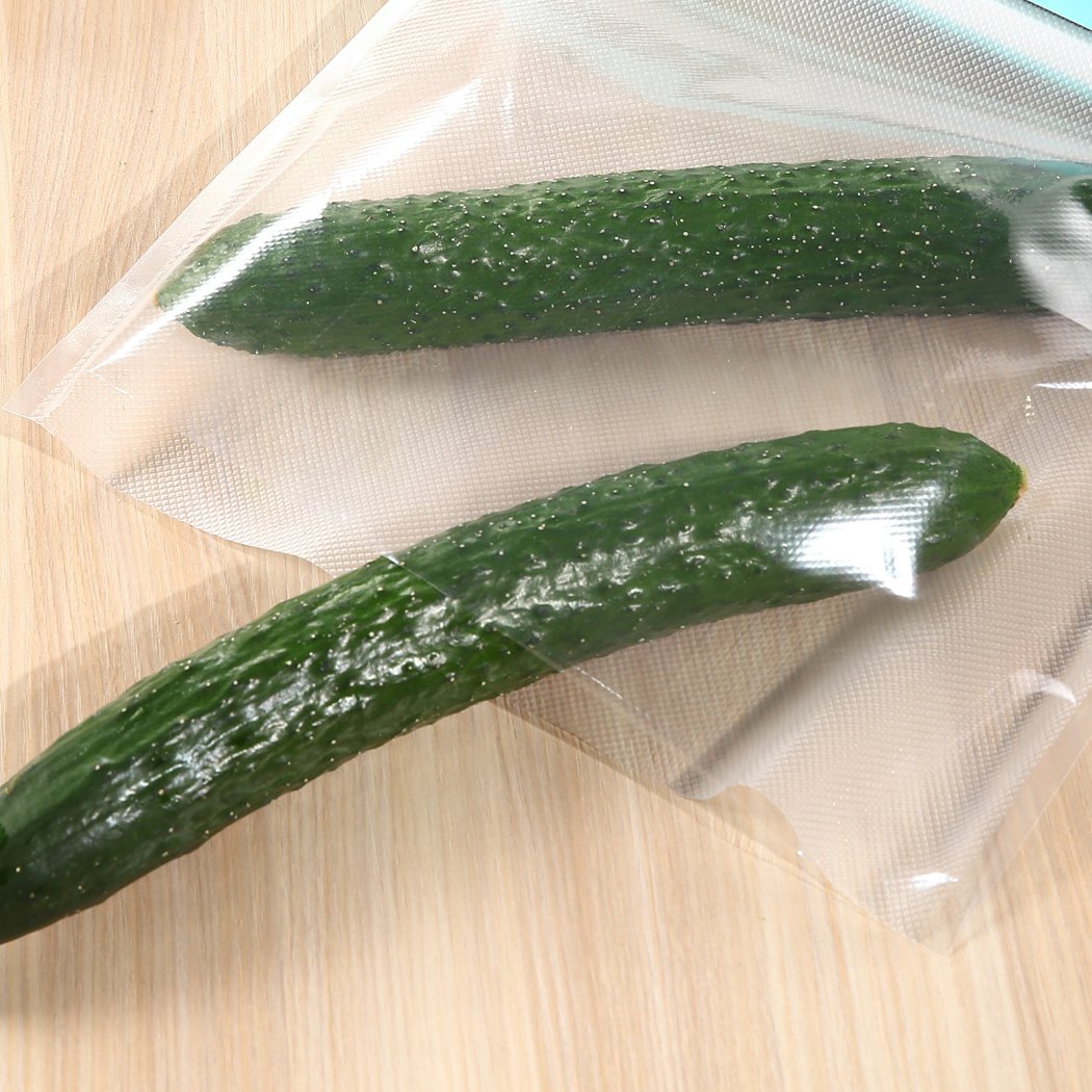 200 commercial grade vacuum sealer bags, heavy duty, multi-layer poly nylon, ideal for food storage and preservation.