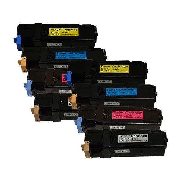 2150 Premium Generic Toner Set X 2 featuring eight cartridges for high-quality printing.