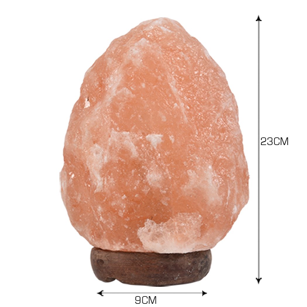 A 2-3 kg Himalayan salt lamp with a natural light dimmer switch, showcasing its warm glow and unique crystal texture.