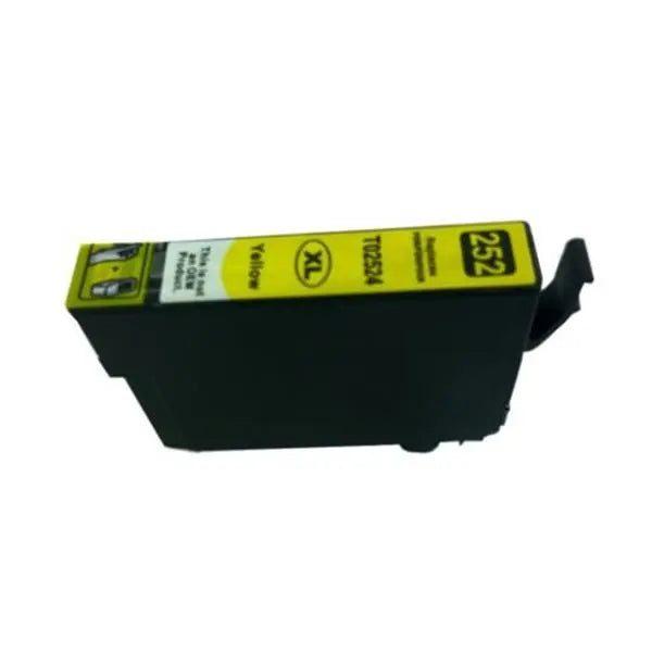 252XL Yellow Compatible Inkjet Cartridge with 15ml ink volume, designed for vibrant color printing.