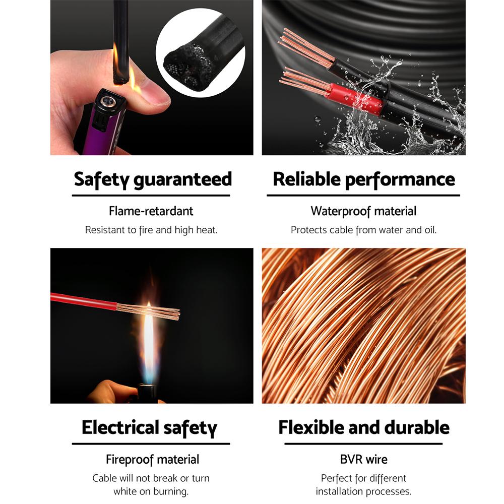 2.5MM Electrical Cable Twin Core Extension Wire on a spool, showcasing its black sheathing and durable design.