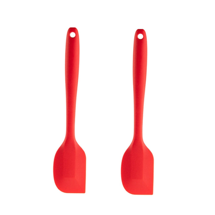 Set of 2pcs Non-stick High Temperature Resistant Silicone Cookware in various colors, showcasing their ergonomic design and hanging hole feature.