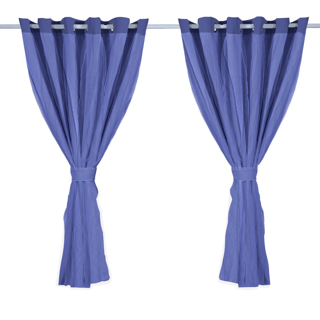 Two elegant blockout curtain panels with gauze, showcasing a stylish design for room darkening.