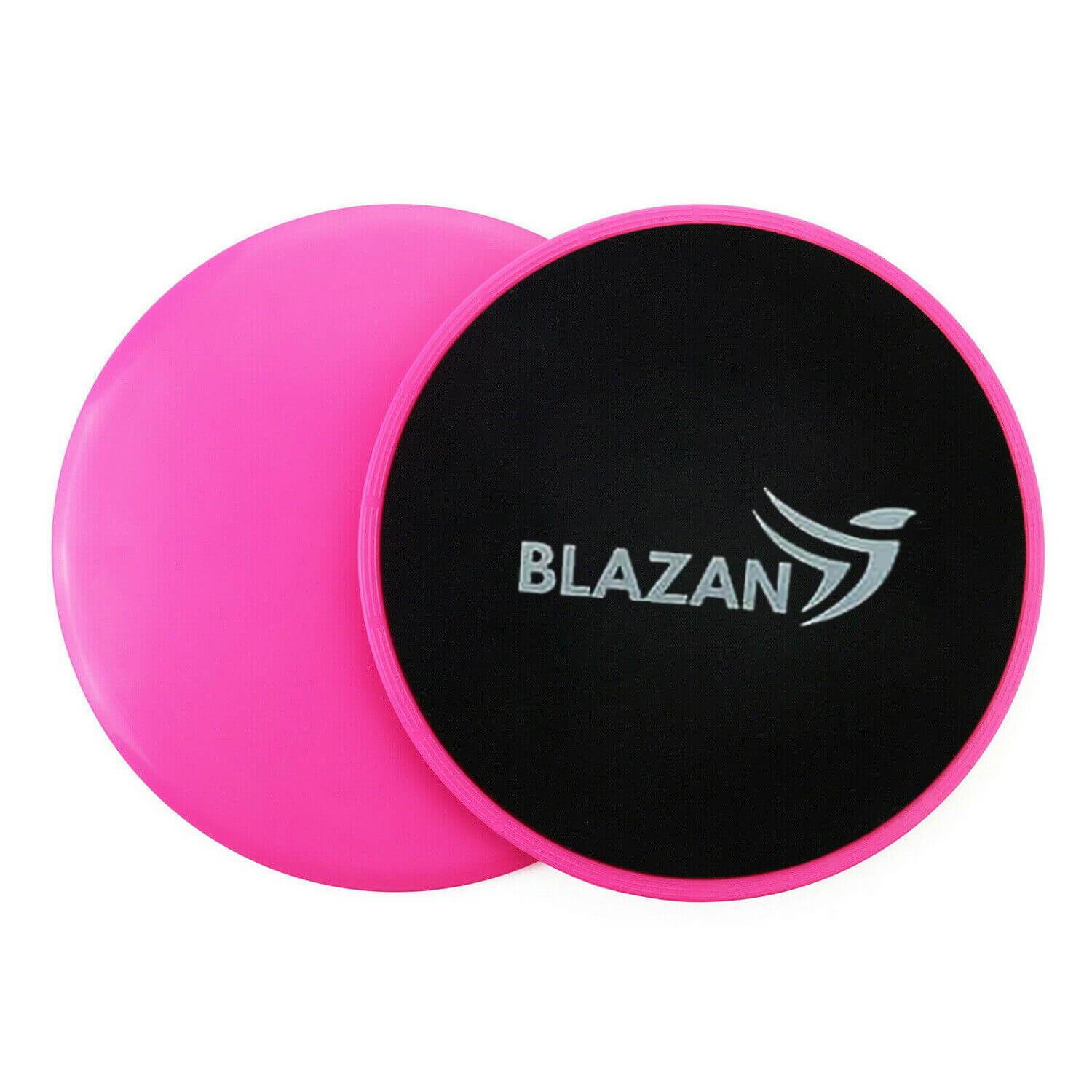 Two pink core sliders gliding discs designed for core workouts on various surfaces.