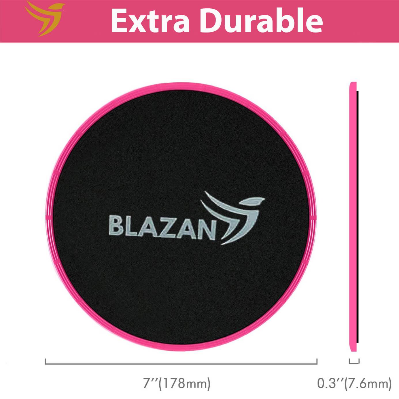 Two pink core sliders gliding discs designed for core workouts on various surfaces.