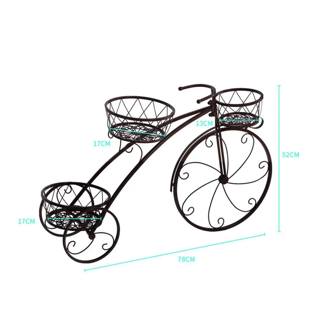 Two elegant wrought iron plant stands designed for indoor and outdoor use, featuring a stylish imitation rattan design and sturdy construction.