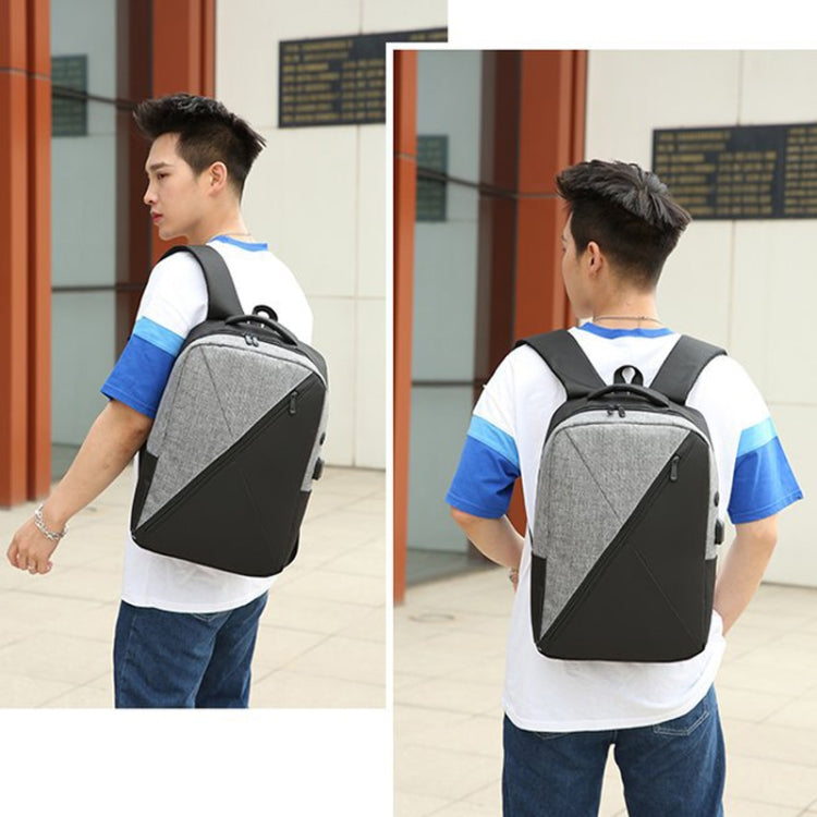 3 In 1 Computer Shoulder Bag made of water-resistant Oxford cloth, featuring a large capacity for laptops, USB charging port, and breathable back system.