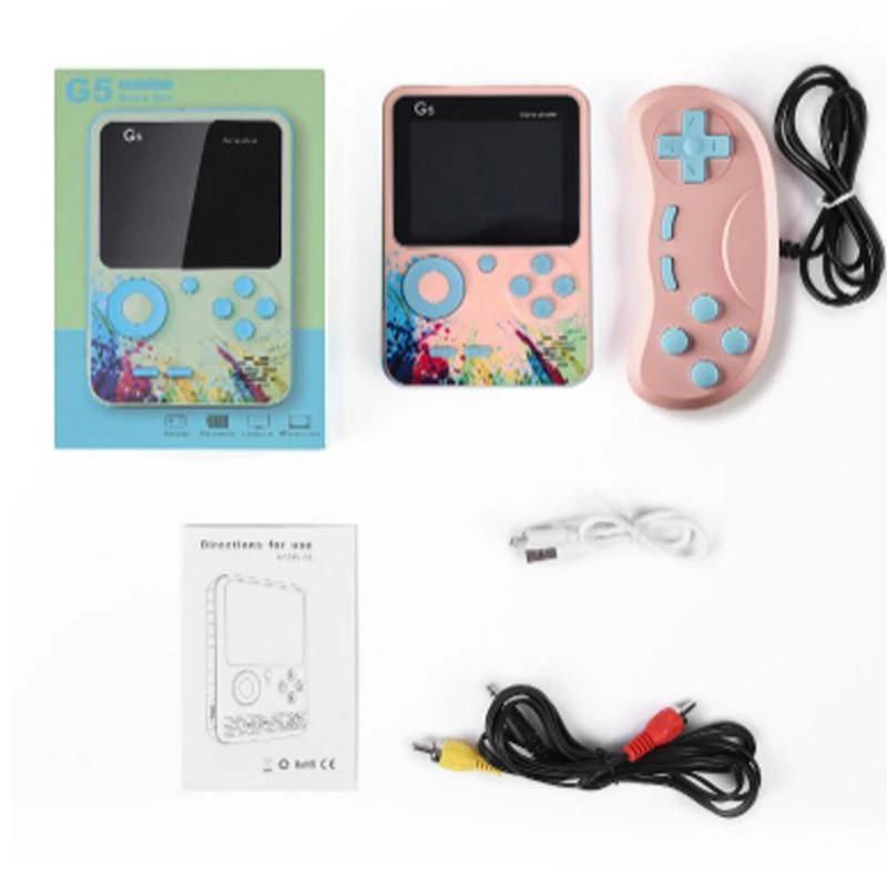 Portable game console with accessories.